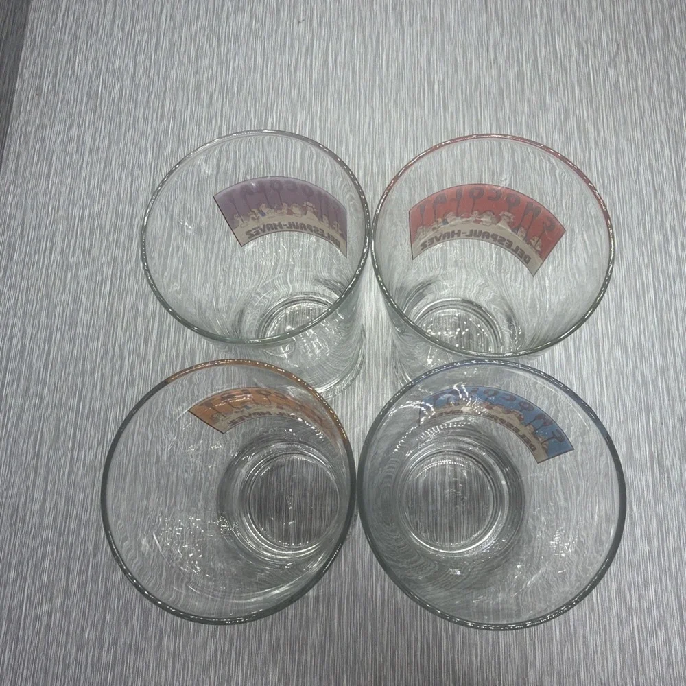 Pottery Barn Chocolate Tumblers Set of 4 Belgian Chocolate Vintage Style Glasses